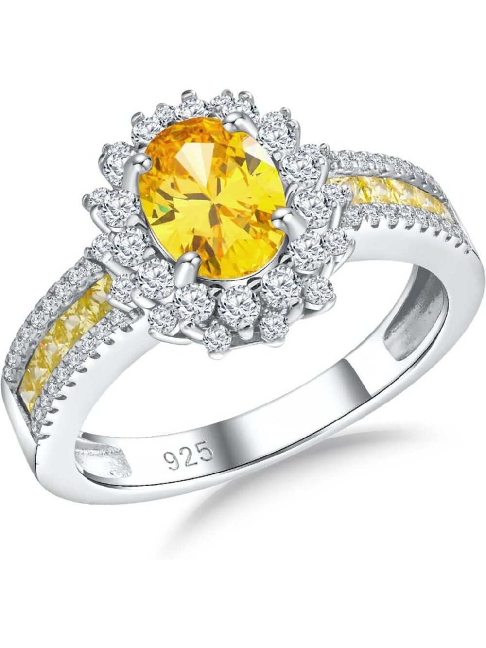 Stunning Oval Cut Luxury Gemstone Engagement Ring for Women - Perfect Gift!